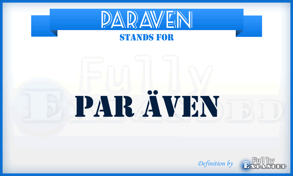 PARAVEN - Par även