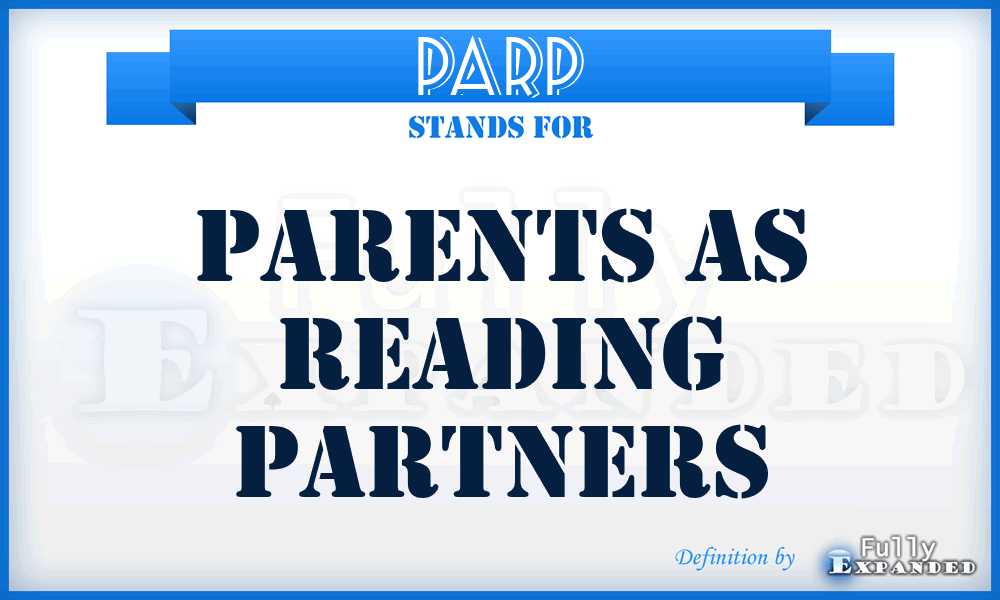 PARP - Parents As Reading Partners