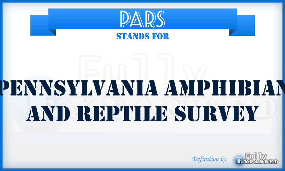 PARS - Pennsylvania Amphibian and Reptile Survey