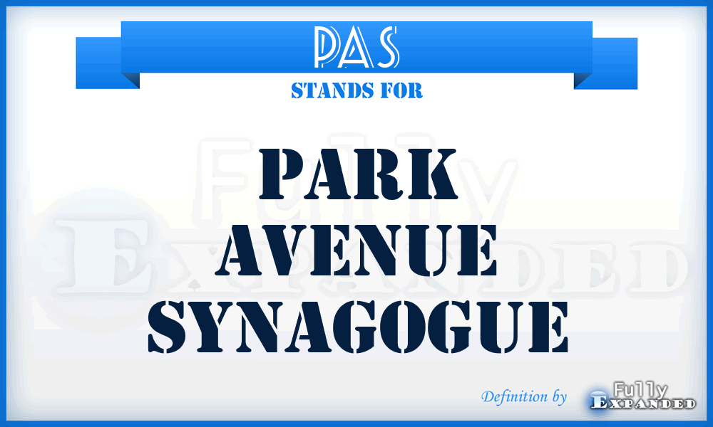 PAS - Park Avenue Synagogue