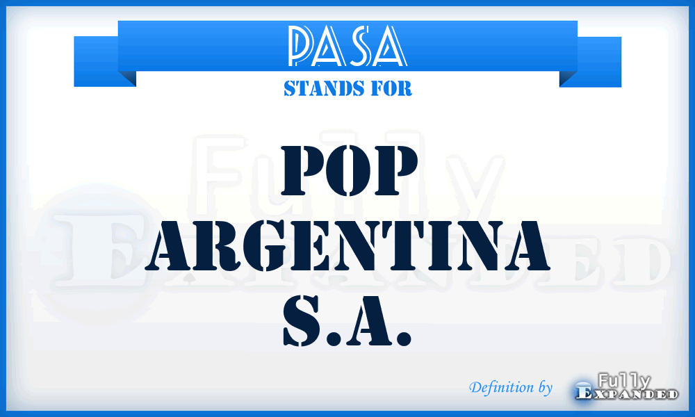 PASA - Pop Argentina S.A.