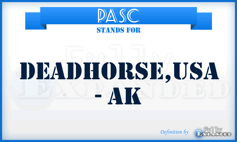 PASC - Deadhorse,USA - AK
