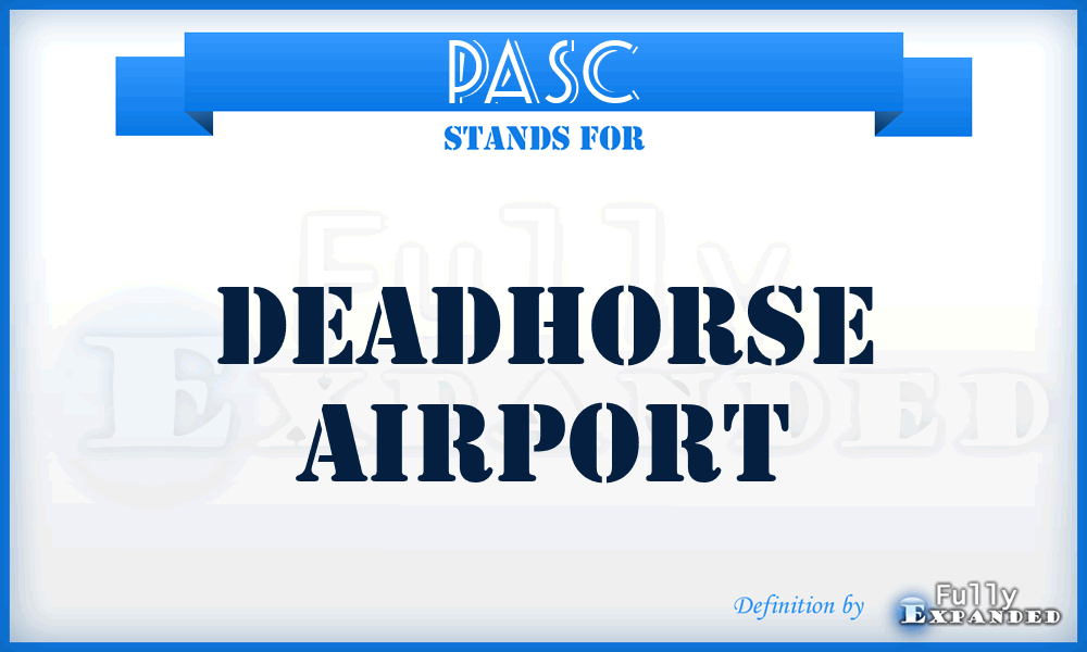 PASC - Deadhorse airport