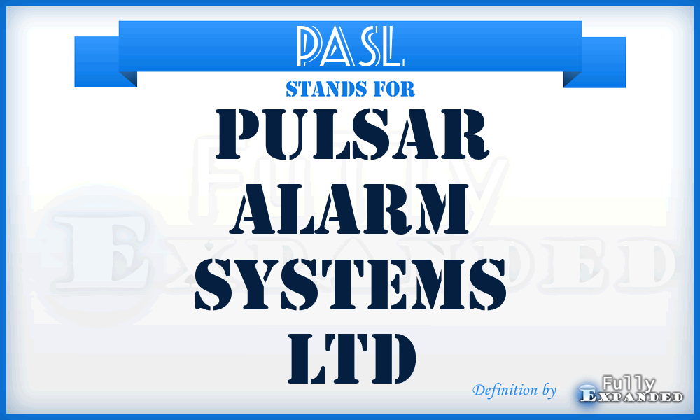 PASL - Pulsar Alarm Systems Ltd