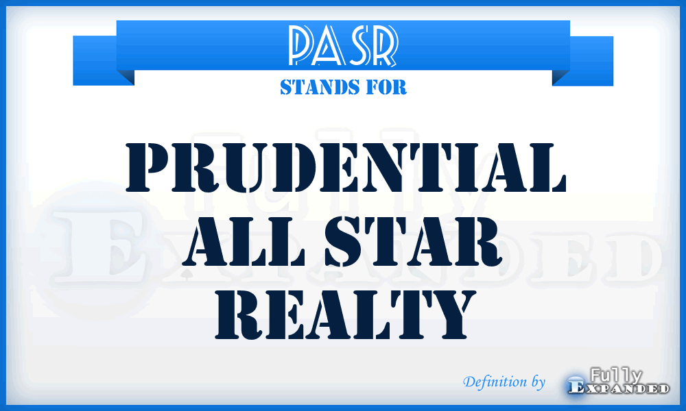 PASR - Prudential All Star Realty