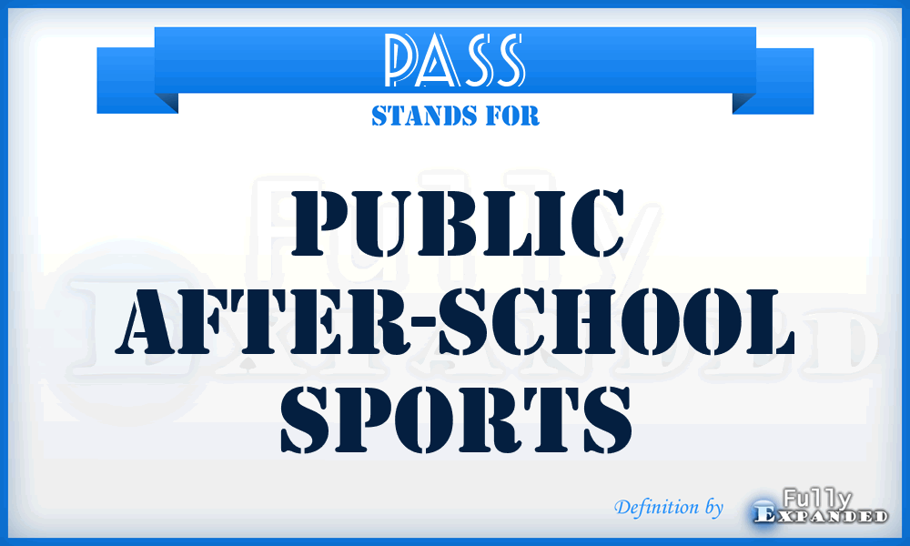 PASS - Public After-School Sports