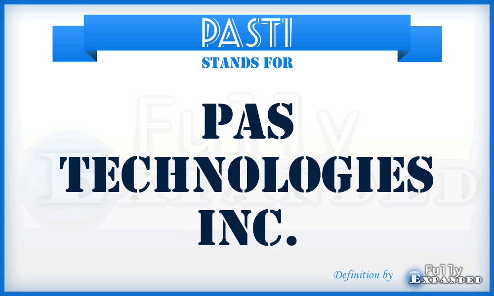 PASTI - PAS Technologies Inc.