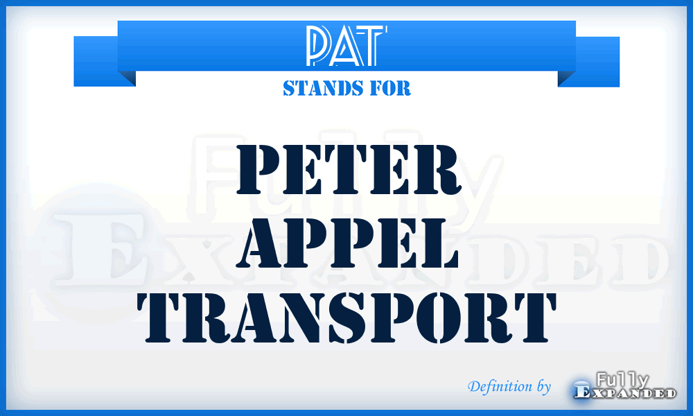 PAT - Peter Appel Transport