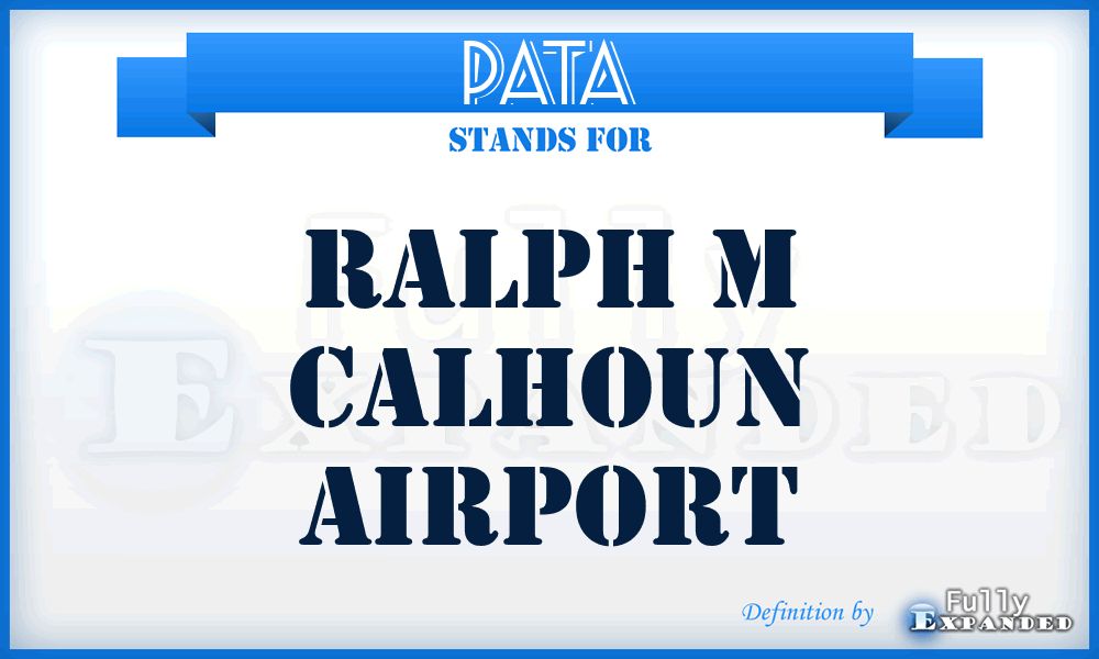 PATA - Ralph M Calhoun airport