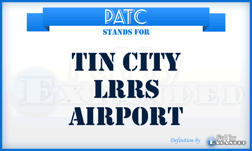 PATC - Tin City Lrrs airport