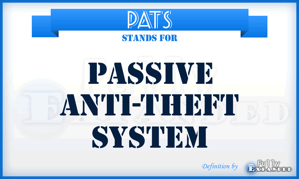 PATS - Passive Anti-Theft System