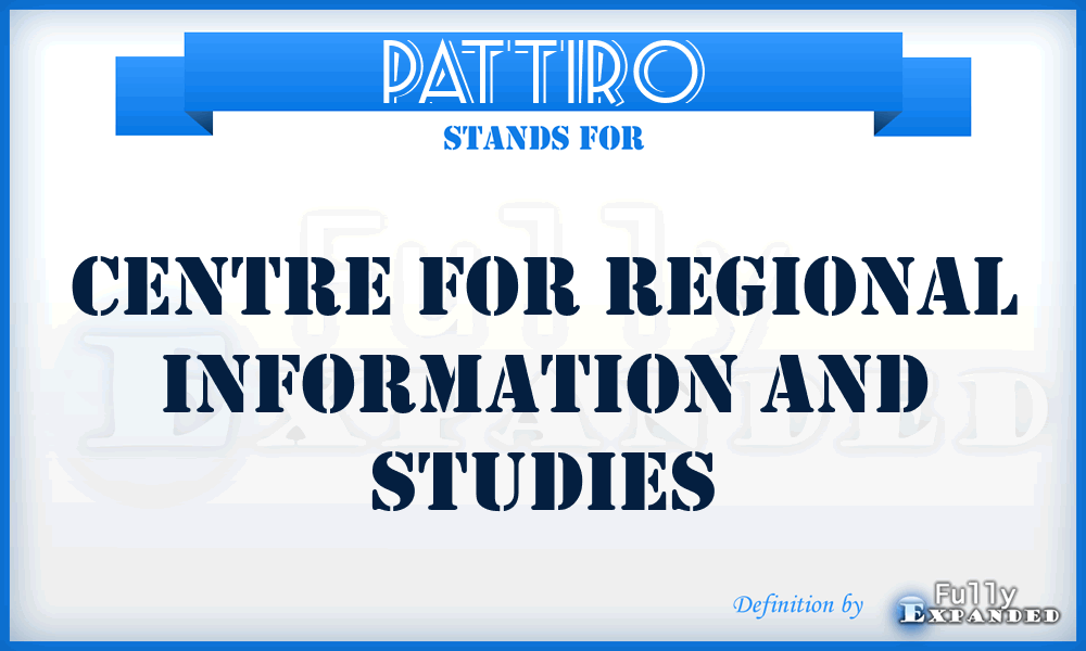 PATTIRO - Centre for Regional Information and Studies