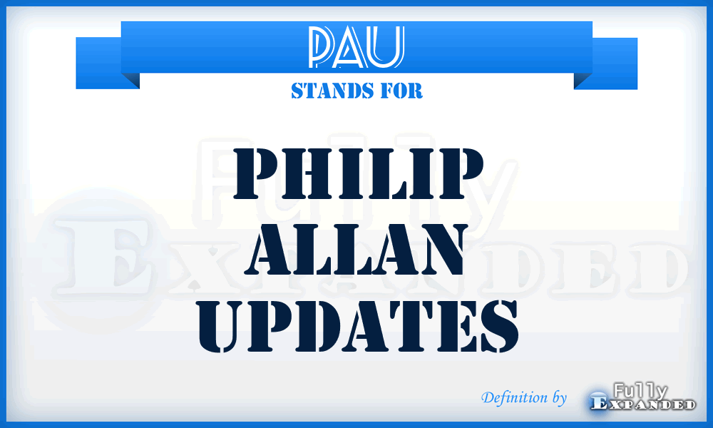 PAU - Philip Allan Updates