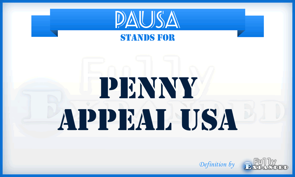 PAUSA - Penny Appeal USA