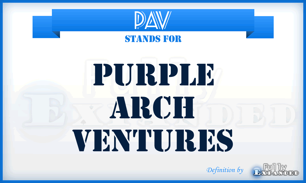 PAV - Purple Arch Ventures