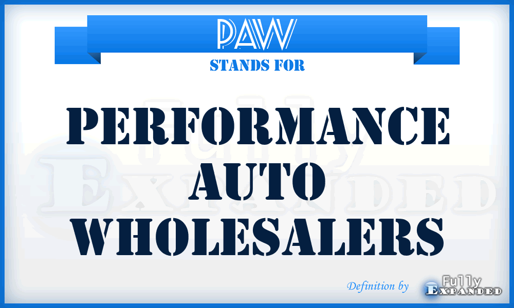 PAW - Performance Auto Wholesalers