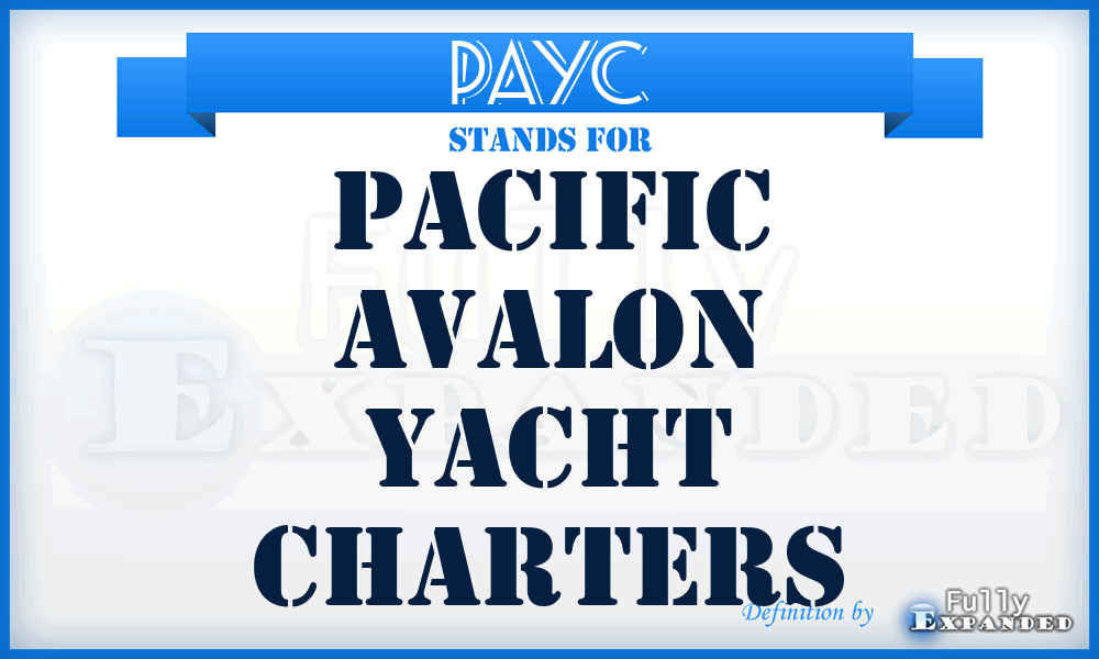PAYC - Pacific Avalon Yacht Charters