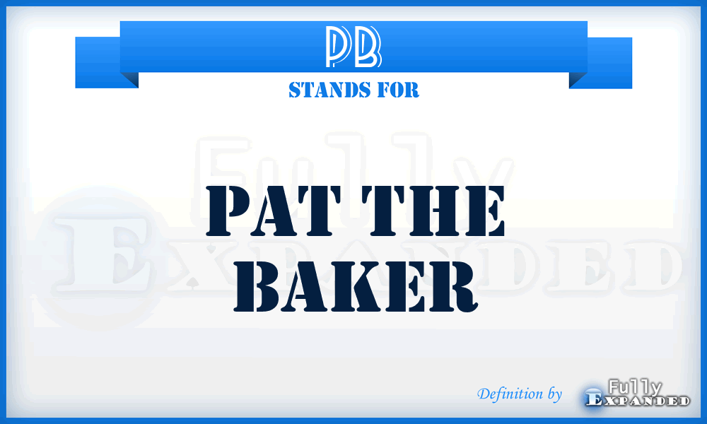 PB - Pat the Baker