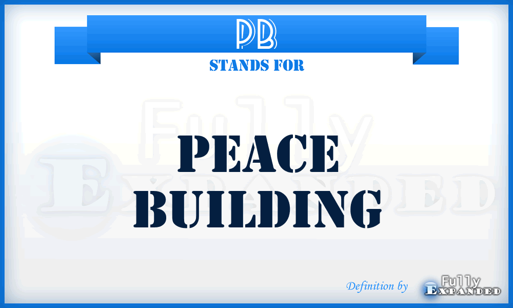 PB - Peace Building