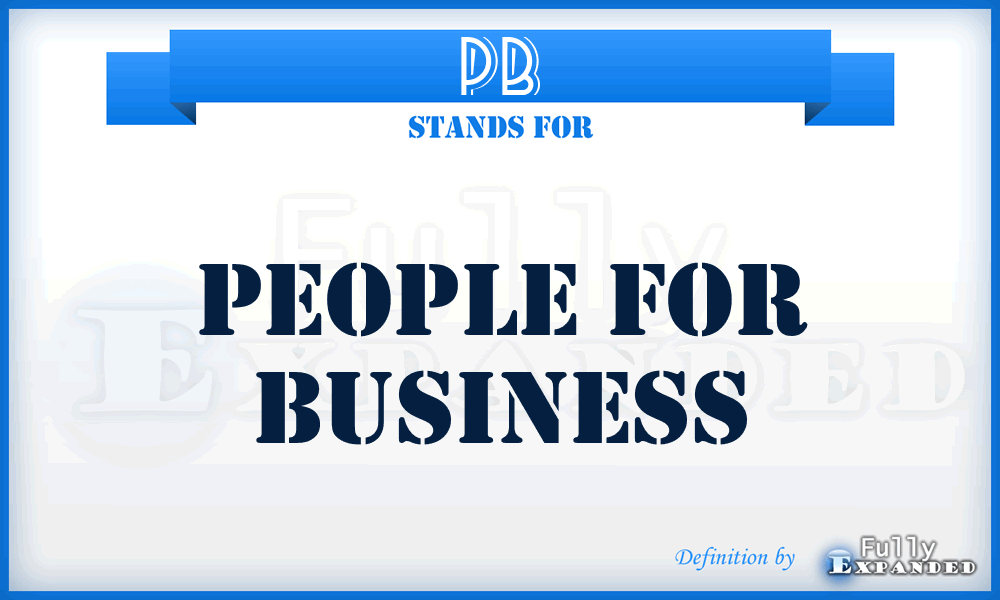 PB - People for Business