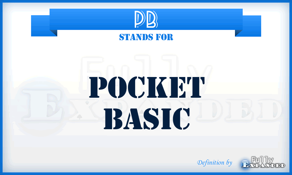 PB - Pocket Basic