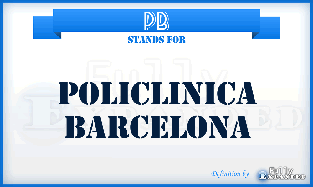 PB - Policlinica Barcelona