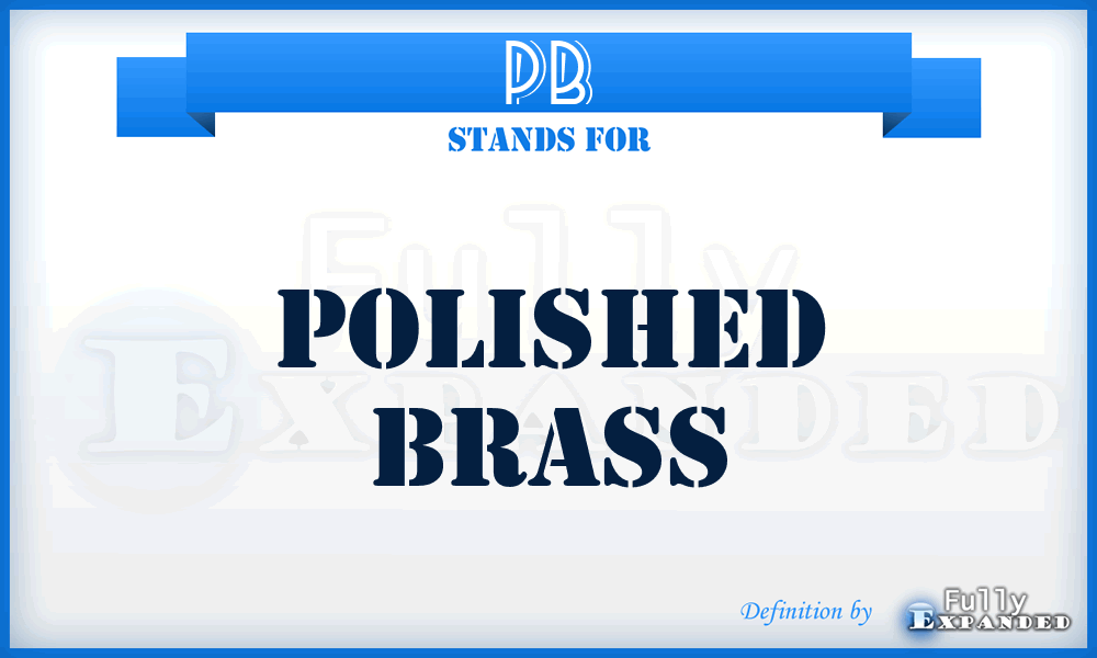 PB - Polished Brass