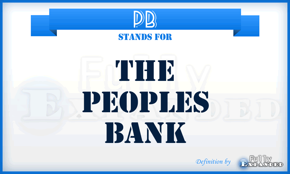 PB - The Peoples Bank