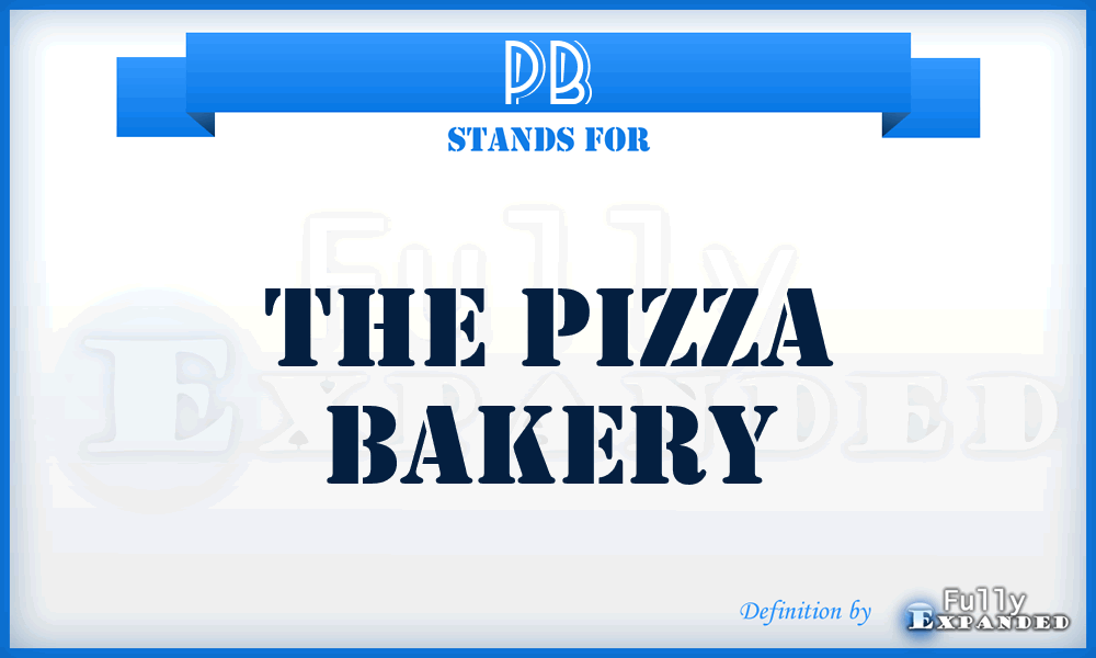 PB - The Pizza Bakery