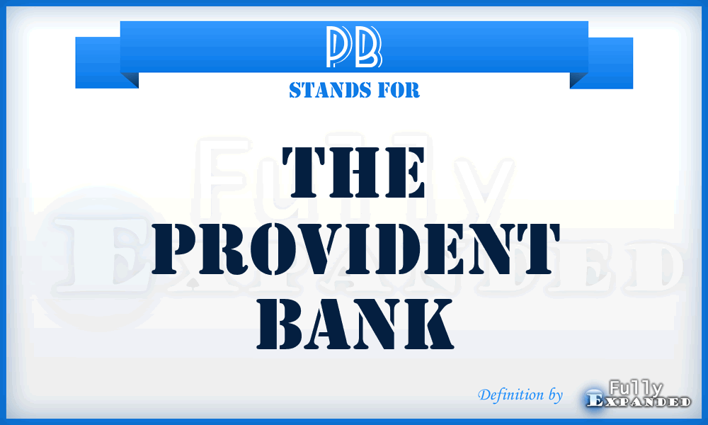 PB - The Provident Bank