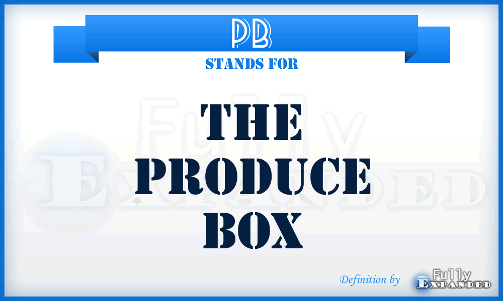 PB - The Produce Box
