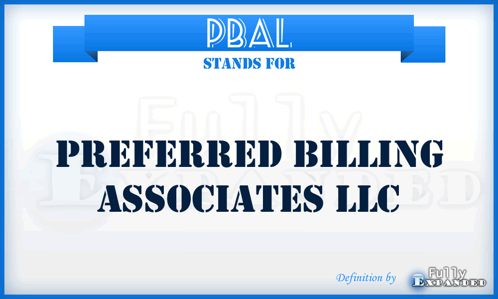 PBAL - Preferred Billing Associates LLC