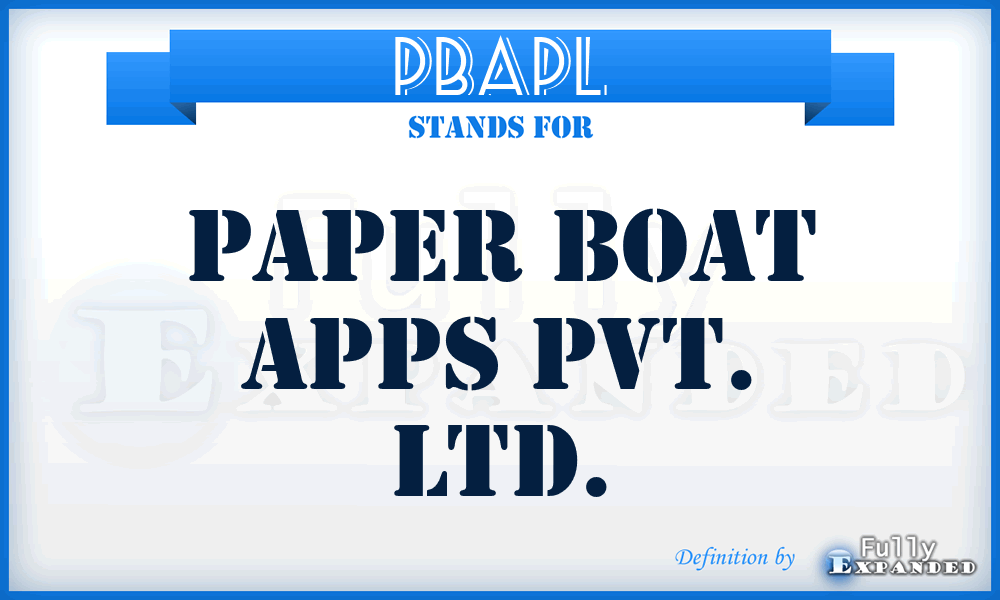 PBAPL - Paper Boat Apps Pvt. Ltd.