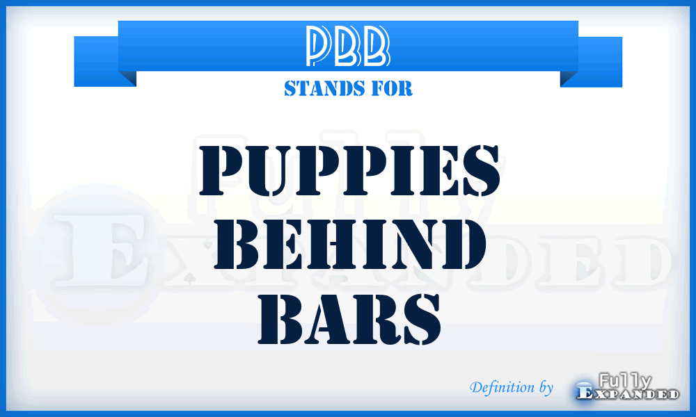 PBB - Puppies Behind Bars