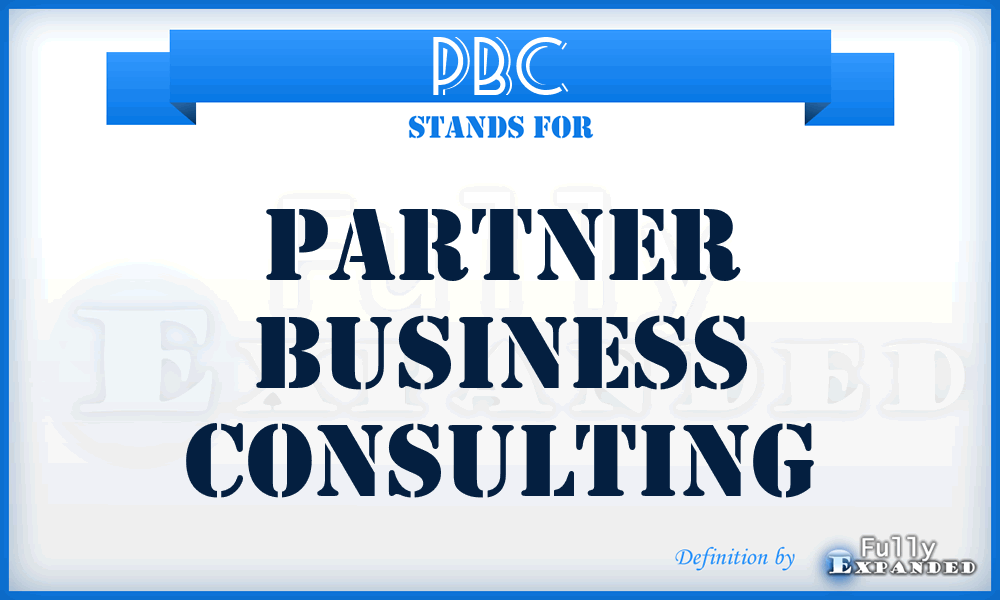 PBC - Partner Business Consulting