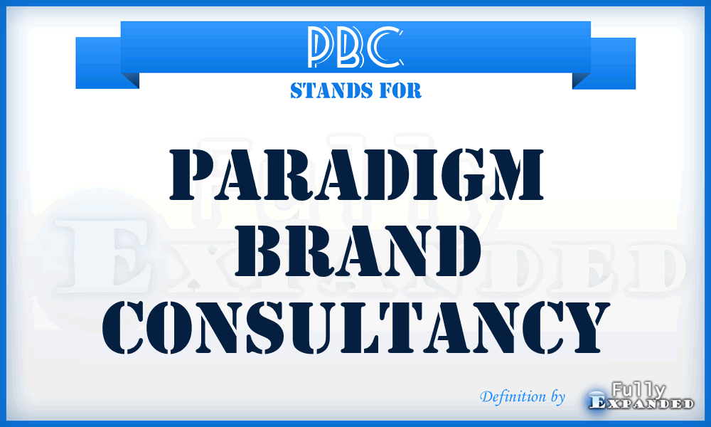 PBC - Paradigm Brand Consultancy
