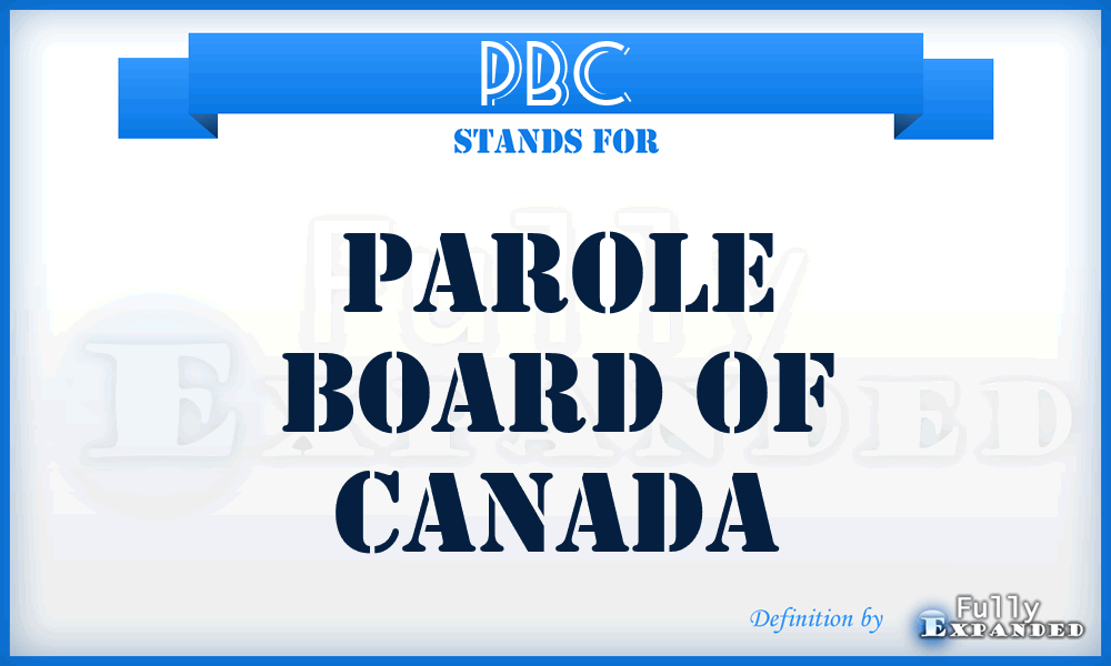 PBC - Parole Board of Canada