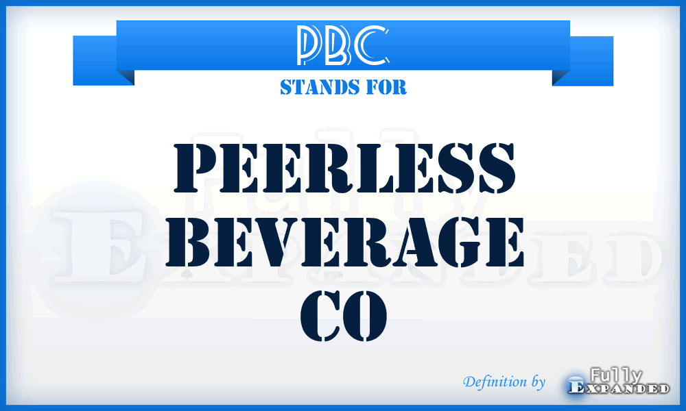 PBC - Peerless Beverage Co