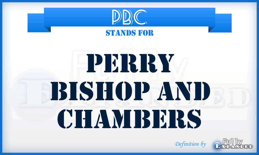 PBC - Perry Bishop and Chambers