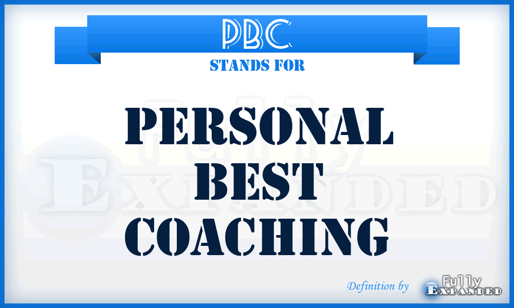 PBC - Personal Best Coaching