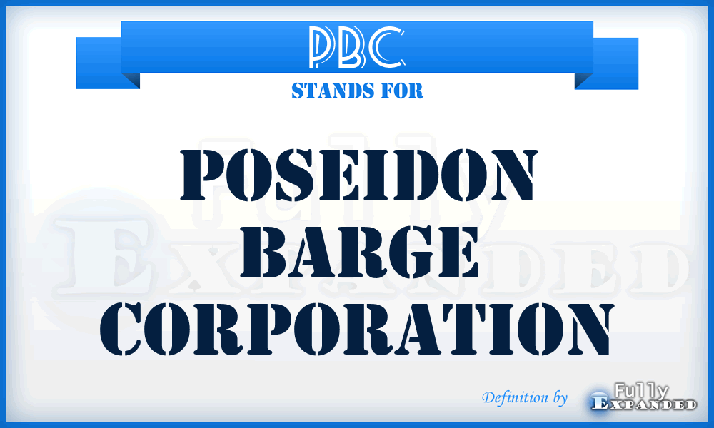 PBC - Poseidon Barge Corporation