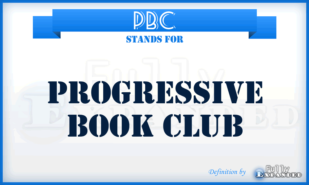 PBC - Progressive Book Club