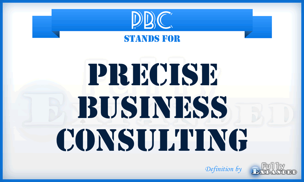 PBC - Precise Business Consulting