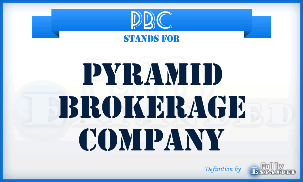 PBC - Pyramid Brokerage Company