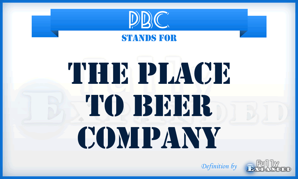 PBC - The Place to Beer Company