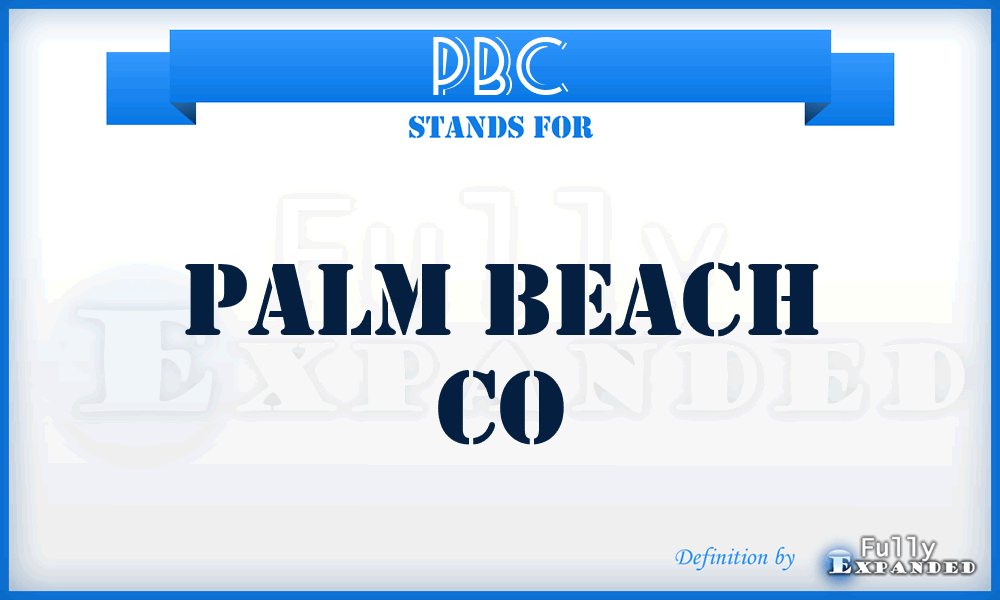 PBC - palm beach co