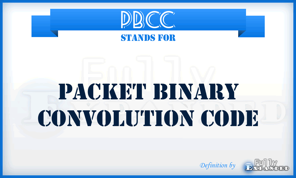 PBCC - Packet Binary Convolution Code