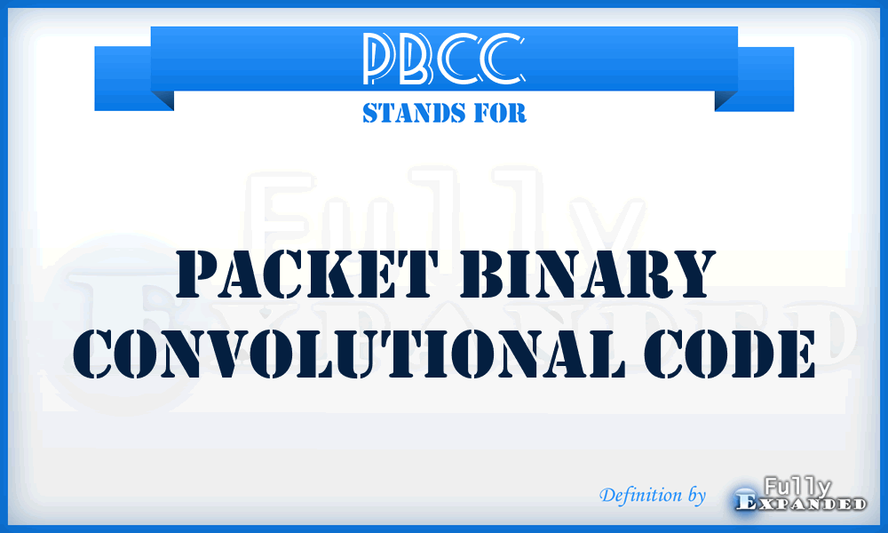 PBCC - Packet Binary Convolutional Code