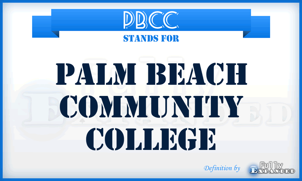 PBCC - Palm Beach Community College