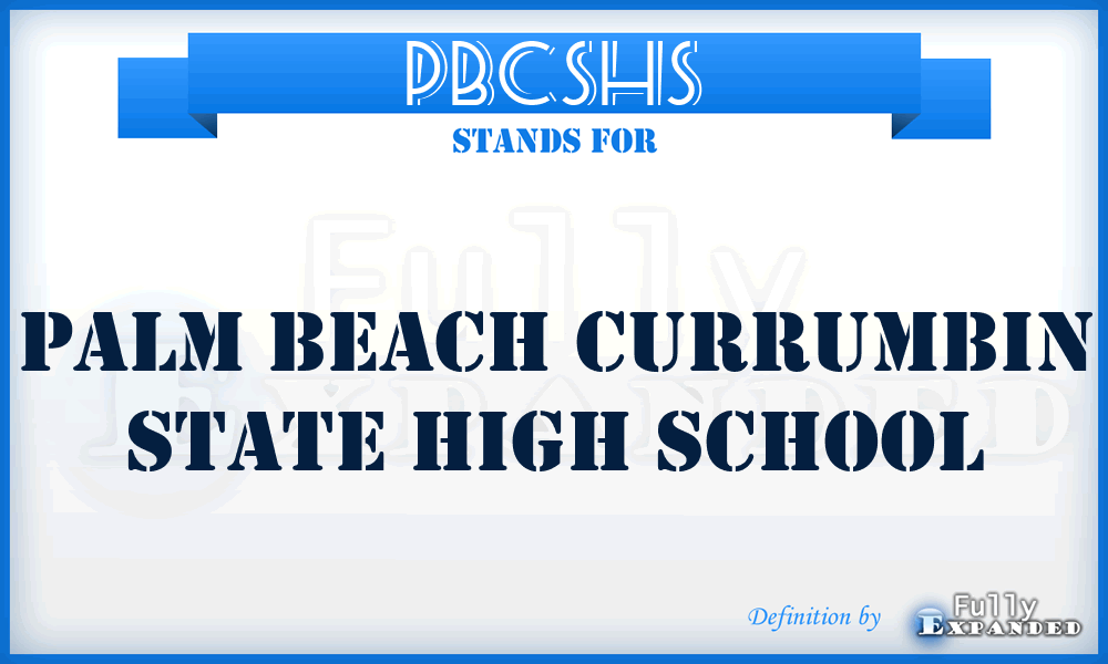 PBCSHS - Palm Beach Currumbin State High School